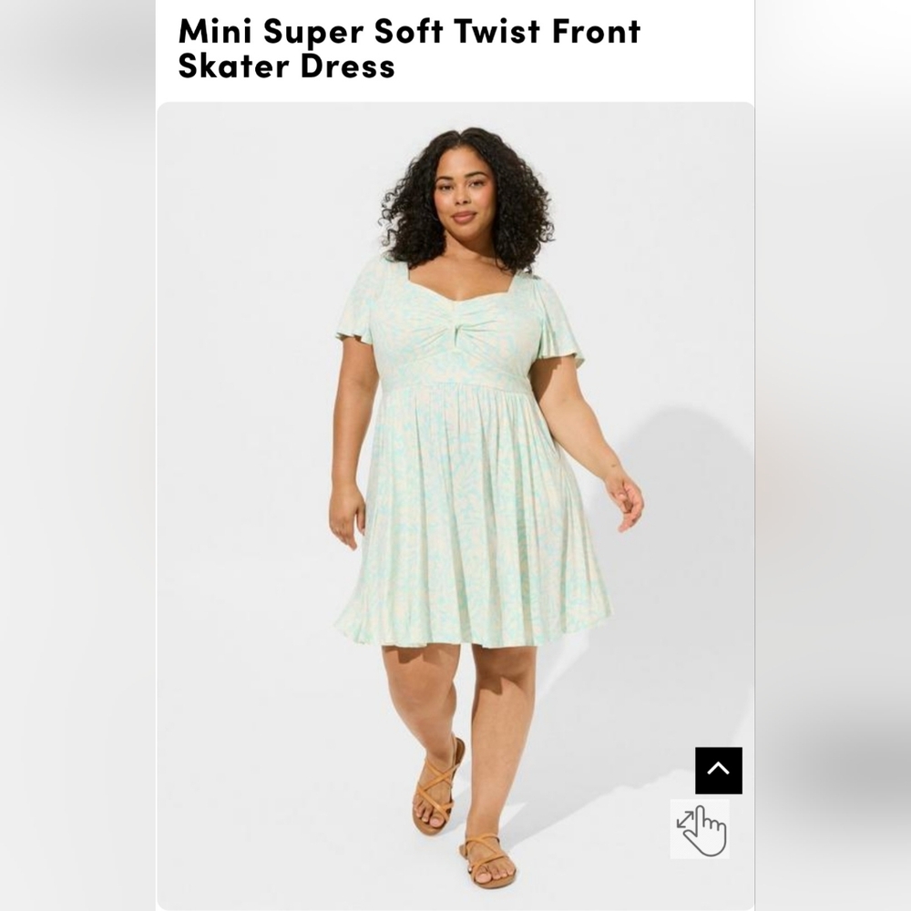 NWT TORRID Mini Super Soft Twist Front Skater Dress 3X